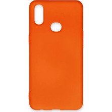 Paxteks Newface Samsung Galaxy A10S Kılıf Nano Içi Kadife Silikon - Turuncu
