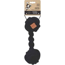 Bezos Coto Siyah Duo Ball Örgü Köpek Oyuncağı 28 cm