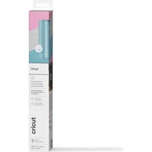 Cricut 2011518 Premium Vinil Işıltılı Kalıcı 30 x 60 cm 3 Sayfa Pembe Gümüş Açık Mavi