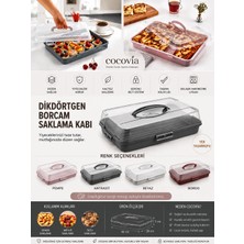 Dikdörtgen Borcam Kutusu | Pasta Börek Taşıma Kilitli Pasta Börek Borcam Saklama ve Taşıma Kabı
