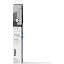Cricut 2011460 Işıltılı Iron On 30X30CM 3 Sayfa ( Siyah, Koyu Gümüş, Gümüş)