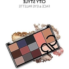 Esranın Dünyası City Style Face & Eye Palette No: 02 Smokey - Allık, Bronzer, Aydınlatıcı ve 9'lu Far Paleti