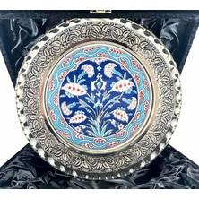 Çini Evi Devlet Erkanına Hediye 25CM Gümüş Tabak