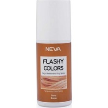 Nevacolor Bronz Kahve Renkli Saç Spreyi 75 ml Amonyaklı Geçici Renk Uygulaması İçin