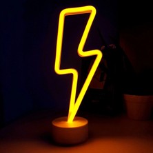 Neon Işıklı Şimşek Lamba Usb+Pil Nemere