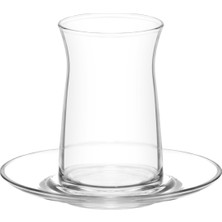 Lav Vera Cam Çay Seti 6 Kişilik 180 ml (6 Çay Bardağı, 6 Çay Tabağı)