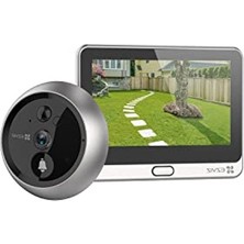 Esranın Dünyası 4,3 Inç Ekran Video Kapı Zili 4600MAH Pil, 155° Geniş Açı ve Pir Sensörü, Kablosuz Monitörlü Gözetleme Deliği Kamera, Çift Yönlü Ses Mevcuttur, DP2C