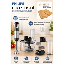 Philips Çok Fonksiyonlu El Blender Seti 1200W Paslanmaz Çelik Doğrayıcı Çırpıcı Blender Seti Hediyeli