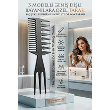 Transformacion 3'ü 1 Arada Profesyonel Karbon Saç Şekillendirme, Ayırma ve Masaj Tarağı Solingen Professional 719273