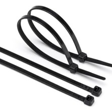 Esranın Dünyası Plastik Cırt Kelepçe, Kablo Bağı Seti, Beyaz, 2.5 x 150 Mm, 100 Adet, Kendinden Kilitlemeli Dayanıklı Naylon Kelepçe, Ev, Ofis ve Endüstriyel Düzenleme Için (Siyah)