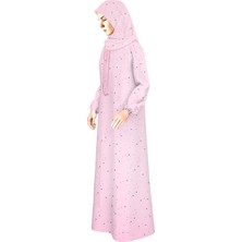 Oulabi Mir Bayan Pratik Namaz Elbisesi Fermuarlı Kolu Lastikli Yıldız Baskılı
