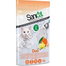 Sanicat Duo Vanilya Ve Mandalinalı Kedi Kumu 10 L