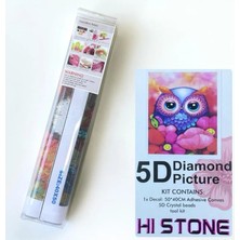 NT Boncuklu Taşlı Pano Mozaik Elmas Goblen Diamond Tablo 50 x 40 cm Gizemli Baykuş