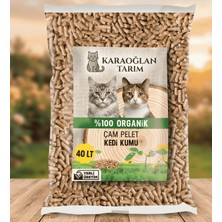 Karaoğlan Tarım Kedi Kumu %100 Organik Çam Kokulu Pelet 6mm 40LT (20KG)