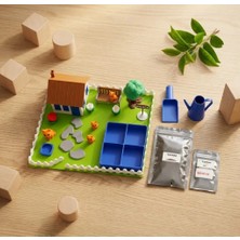 Kutpia Mini Bahçe Çocuk Oyun ve Eğitim Seti (25x19cm) - Sevimli Kediler (Mavi)