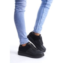 ET151 Boost Bağcıklı Cilt Süet Erkek Günlük Sneaker Ayakkabı St - Siyah