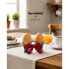 Farmtokid Paslanmaz Çelik Yumurtalık -  2'li Set 316 Kalite Kahvaltı Sunum Ürünü