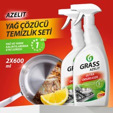 GRASS Azelit Yağ ve Kireç Sökücü Sprey temizleyici (2 x 600 ml Avantajlı Paket) - Hızlı Etkili, Çok Amaçlı, Eldiven Hediye, Anında Etki Kir ve Yağ Çözücü
