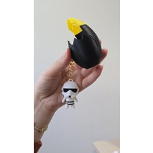 Fantastik Store Kırılan Yumurta  3D  Anahtarlık 1 Adet Siyah Sarı