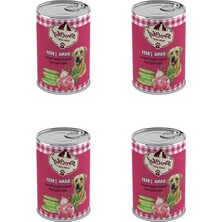 Esranın Dünyası 4 Adet 415 gr Yetişkin Dana Etli & Tahılsız Kıyılmış Köpek Maması Konserve Yaş Mama