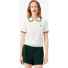 Lacos Kadın Regular Fit Kısa Kollu Polo Yaka Trikot-Shirt