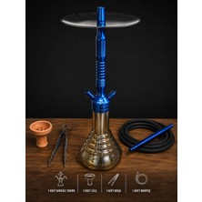 Megahed Blue Series Nargile Seti – Lüle, Maşa ve Marpuç Dahil