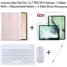 Yesnıce Lenovo Idea Tab Pro 12.7 TB373FU Uyumlu Standlı Kılıf ve Dokunmatik Kalem ve Klavye ve Mouse
