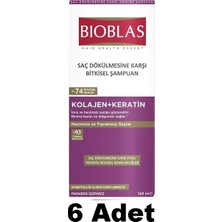 Bioblas Kolajen + Keratin Saç Dökülmesine Karşı Şampuan 360 Ml 6 Adet