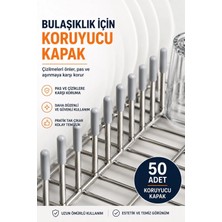 Farfan 50 Adet Pas Önleyici Bulaşık Sepeti Aksesuarı - GRİ  Renk