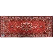 Esranın Dünyası Mouse Pad, 30X70 Cm, Mavi Halı Desen Baskılı, Kaymaz Taban, Bilek Destekli, Dikişsiz Kenar, Ergonomik, Ofis ve Oyuncular Için (Kırmızı Halı)
