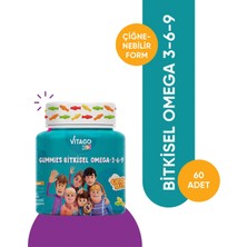 Vitago Kids Gummies Bitkisel Omega-3-6-9 İçeren Çiğnenebilir Form Takviye Edici Gıda