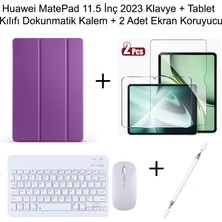 Yesnice Yesnıce Huawei Matepad 11.5 Inç 2023 Uyumlu Standlı Kılıf ve Dokunmatik Kalem ve Klavye ve Mouse