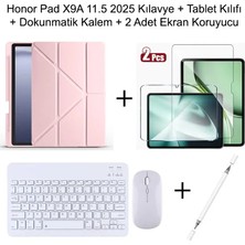 Yesnice Yesnıce Honor Pad X9A 11.5 Inç 2025 Uyumlu Standlı Kılıf Dokunmatik Kalem ve Klavye Set