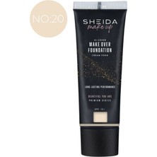 Sheida Krem Fondöten No:20 SPF 15 ile Pürüzsüz Görünüm ve Yüksek Kapatıcılık Sağlar
