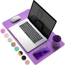Esranın Dünyası Mcstorey Masa Desk Mat 90X45 cm Çift Taraflı Deri Mouse Pad Kaymaz Geniş Masa Koruyucu Suya Dayanıklı Rulo Yapılabilir Ofis Ev Ofis Laptop ve Klavye Alanı Için 2mm Pembe