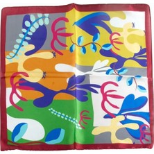 Tak Calıştir Çiçek Desenli Zr Şifon Fular 50*50 cm