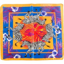 Tak Calıştir Zebra Desenli Zr Şifon Fular 50*50 cm