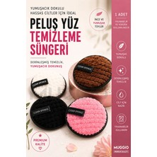 Organiflex Peluş Yüz Temizleme Süngeri Yumuşak Dokulu 1 Adet