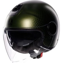 Esranın Dünyası Agv Eteres Motosiklet Kaskı Açık Kask Andora Matt Green Black Xl