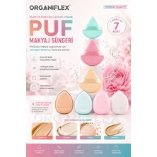 Organiflex 7 Adet Premium Puf Makyaj Süngeri Pürüzsüz Uygulama