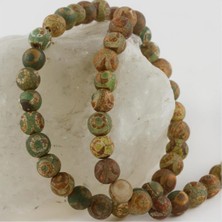 Tak Calıştir Tibet Akik Taşı Mat 8 mm