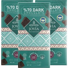 Jovia Organik %70 Bitter Çikolata Şekersiz 3'lü Avantaj Paket