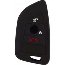 Esranın Dünyası Autohan Keys Bmw F15 G20 F48 F39 X5 X6 Uyumlu Üçgen Tasarım Silikon Anahtar Koruma Kılıfı, Siyah