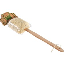 DecoBella Sisal Ahşap Saplı Sırt Lifi 70164 - Krem