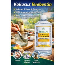 Terlans Kokusuz Terebentin 1000 Ml Tamamen Kokusuz Yağlı Boya İnceltici Atölye Kullanımı İçin
