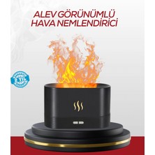 Marsilyan LED Işıklı Buhar Makinesi Alev Efektli Kumandalı Oda Nemlendirici