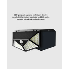OtoTech 100 LED Güneş Enerjili Bahçe Lambası – Pır Sensörlü, IP65 Su Geçirmez Dış Mekan Aydınlat
