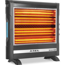 Asel Sprinter Elektrikli Soba 2800W Quartz Isıtıcı Taşıma Kolaylığı ile Hızlı Isıtma