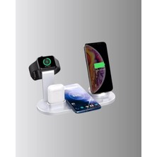 OtoTech 4’lü Apple Kablosuz Şarj Standı iPhone Watch ve Airpods Çoklu Şarjlı