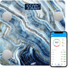 MF Product Allure 0532 Vücut Analizli Akıllı Tartı LCD Ekranlı Şık Tasarım Özellikli Marmara
